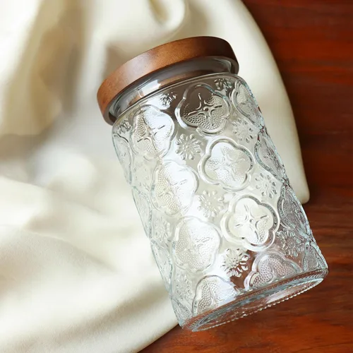 Miniatura 6 de Adodeen Tarro de vidrio vintage de 32 onzas con tapa, recipientes de almacenamiento de vidrio, recipientes herméticos de almacenamiento de cocina