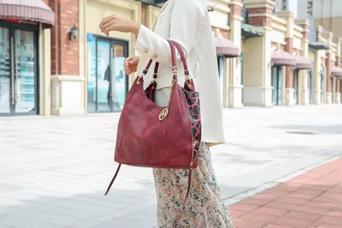 Miniatura 4 de MKF Collection Monederos Hobo para mujer - Bolso de cuero PU Bolso de hombro Hobo para mujer - Asa superior de moda