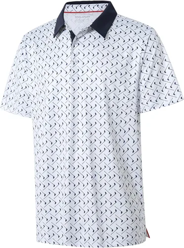 Camisa de golf para hombre que absorbe la humedad, ajuste seco, estampado, manga corta, polo para hombre