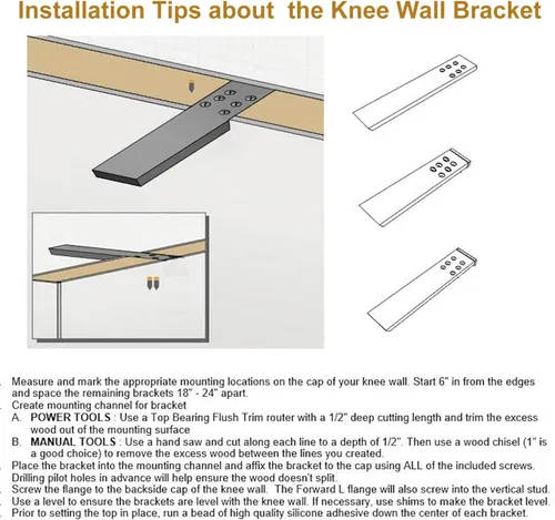 Miniatura 4 de Soporte para encimera, paquete de 3 unidades de 10 pulgadas de largo x 2.5 pulgadas de ancho, soporte oculto de pared rodilla negro para encimera