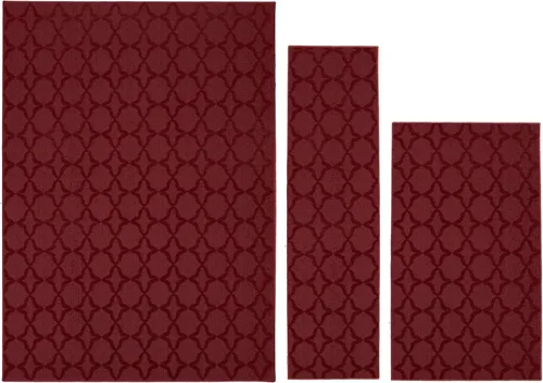 Miniatura 163 de Garland Rug Sparta - Alfombra antideslizante de polipropileno de 2 pies x 12 pies, color negro, ideal para salas de estar y pasillos, elegante