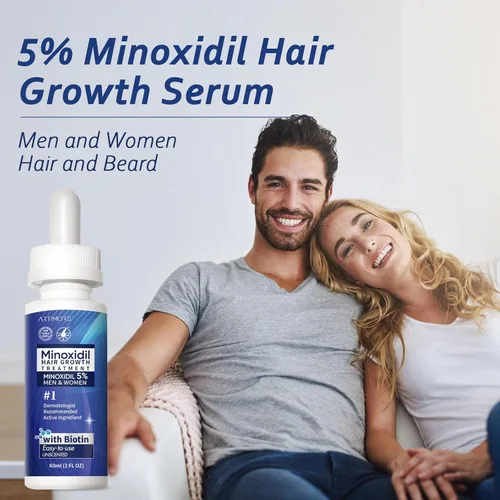 Miniatura 7 de Suero para el crecimiento del cabello de minoxidil al 5% para hombres y mujeres con biotina: minoxidil para hombres y mujeres, 5 por ciento