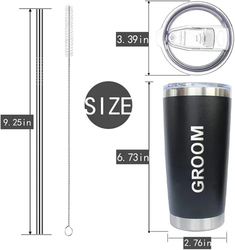 Miniatura 3 de PartyGifts&beyond Regalos de padrinos de boda, 7 paquetes de vasos de regalo para despedida de soltero, vasos de acero inoxidable de 20 onzas