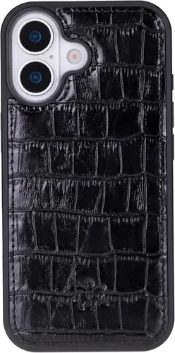 Miniatura 156 de Venito Lucca - Funda de piel compatible con Samsung Galaxy Note 10 (6,3 pulgadas), extra segura, con cubierta trasera acolchada, cocodrilo negro