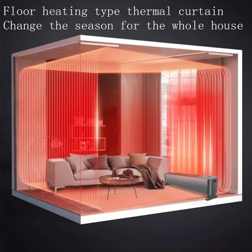Miniatura 4 de Calentador de radiador de aceite-Calefactor de zócalo Calentador de panel de zócalo eléctrico Termostato y temporizador/Radiador convector