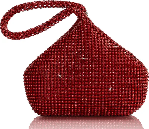 Miniatura 10 de BABEYOND - Bolso de mano con diamantes de imitación para mujer, con diseño brillante de triángulo, para fiesta de los años 1920, graduación, boda