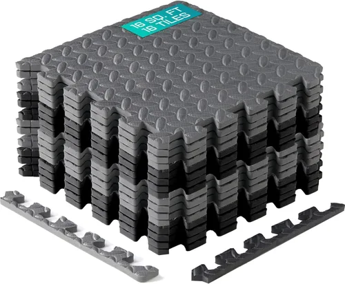 Miniatura 15 de Yes4All Alfombrillas de Espuma para Ejercicio Entrelazadas con Borde – Alfombrillas de Piso Entrelazadas para Equipo de Gimnasio – Baldosas de Piso