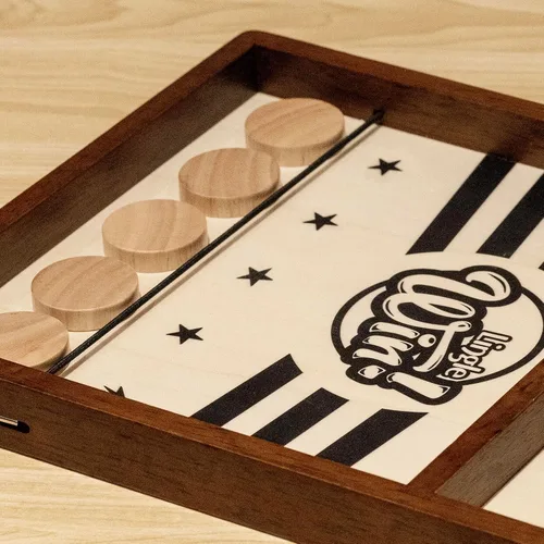 Miniatura 2 de Juego de disco de cabestrillo – Juego de mesa de madera maciza de 16.5 pulgadas, lujoso juego de disco de eslinga para noches familiares o fiestas