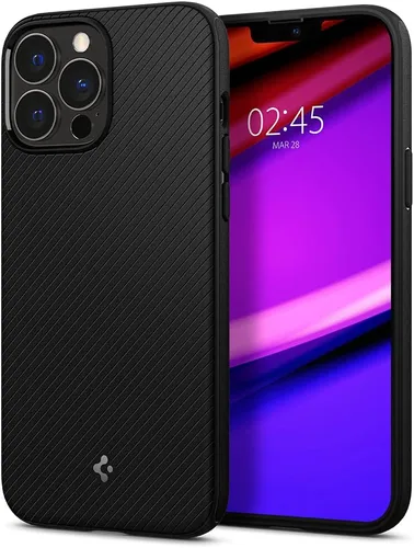 Miniatura 2 de Spigen Mag Armor (MagFit) compatible con MagSafe diseñada para iPhone 13 Pro Max (2020), color negro mate
