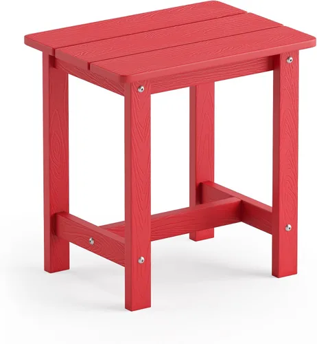 Miniatura 33 de LUE BONA - Mesa auxiliar para exteriores, mesa pequeña de exterior HDPS, mesa auxiliar Adirondack, mesa auxiliar de exterior para patio, porche