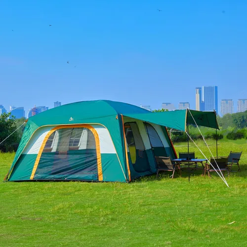 Miniatura 7 de KTT Extra Large Tent 6-10-12-14 Person(Style-B),Family Cabin Tents,2 Rooms,3 Doors and 3 Windows with Mesh,Straight Wall,Waterproof,Double Layer,Big