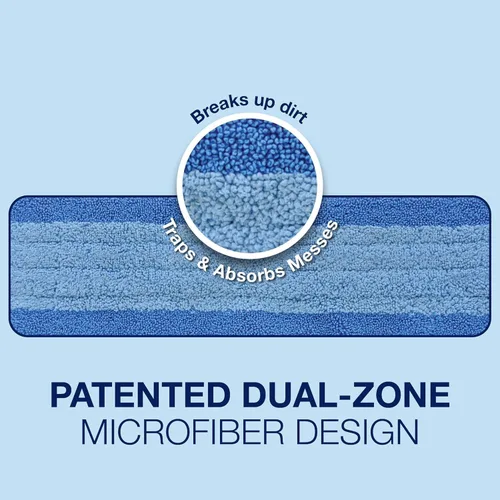 Miniatura 2 de Bona Almohadilla de limpieza de microfibra para pisos de madera dura y superficie dura, paquete de 3 unidades, para uso con trapeadores Bona