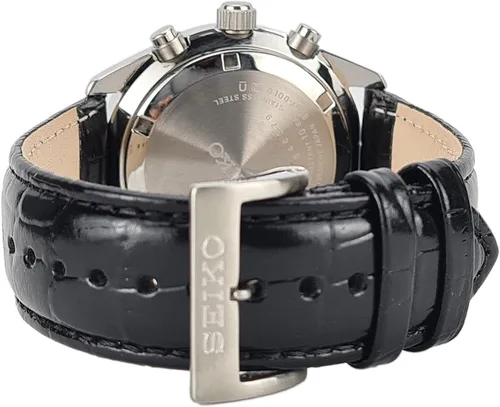 Miniatura 3 de Seiko Herren-Uhr Quarz Edelstahl mit Lederband