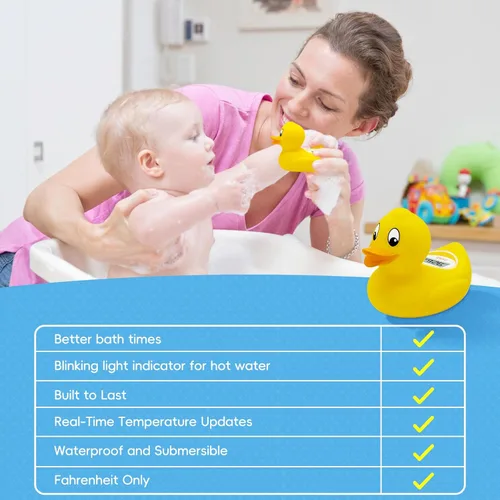 Miniatura 7 de b&h Termómetro digital de baño para bebé, termómetro flotante de temperatura de agua seguro para bebés y juguete para el baño del bebé, pantalla