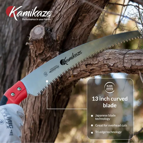 Miniatura 4 de EZ Kut Kamikaze Sierra de Hoja Curva con Vaina - 19.3 Pulgadas Poda de Servicio Pesado - Acero Endurecido al Carbono Tecnología Japonesa - La Mejor