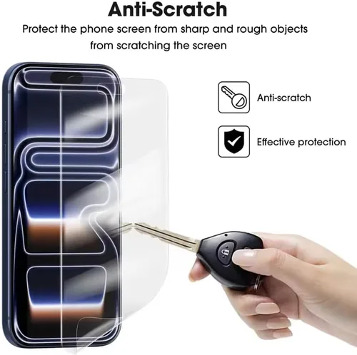 Miniatura 3 de Paquete de 2 protectores de pantalla de película de hidrogel suave para iPhone 17, película protectora mejorada de TPU flexible irrompible
