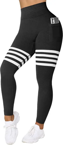 DREAMOON Leggings cruzados sin costuras con levantamiento de glúteos para mujer, pantalones de yoga de cintura alta, pantalones de gimnasio