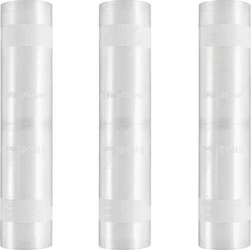 Miniatura 8 de FoodSaver Bolsas selladoras al vacío de longitud personalizada, paquete múltiple, 5 rollos para almacenamiento hermético de alimentos y Sous Vide