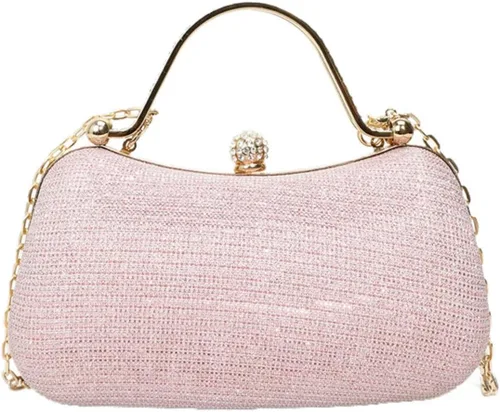 Miniatura 14 de Bolso de mano con diamantes de imitación para mujer Bolso cruzado convertible de noche y fiesta Citas de graduación de boda