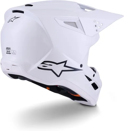 Miniatura 3 de Alpinestars SM3 sólido motocross y casco todoterreno ECE06/DOT Blanco (White Glossy)