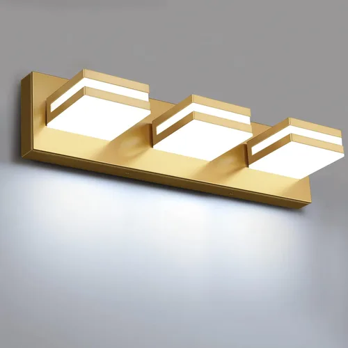 Miniatura 13 de IZORRO Luces LED modernas para baño (8 luces, regulables), iluminación de pared acrílica blanca mate, luces de tocador para baño sobre espejo, 6000
