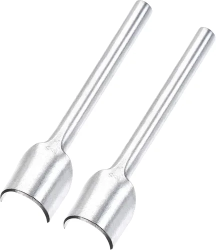 Miniatura 11 de uxcell Cortador de cuero con forma de media redonda, herramienta de punzón de extremo de correa de 0.197 in para manualidades, correa de correa