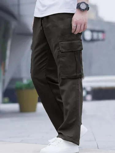 Miniatura 2 de PLEPAN Mens Cargo Pants Casual Hiking Joggers Sweatpants Lightweight Drawstring Work Pants with 4 Pockets