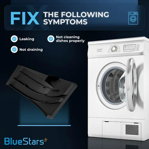 Miniatura 2 de BlueStars WD8X227 y WD8X228 - Juntas de esquina para lavavajillas (izquierda y derecha), compatible con lavavajillas GE Hotpoint, sustituye a