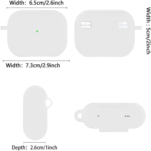 Miniatura 7 de Funda de silicona para AirPods Pro de 2 generación con kit de limpieza, llavero para hombres y mujeres, accesorio protector ideal para AirPods Pro