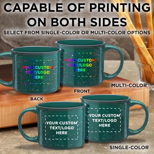 Miniatura 6 de DISCOUNT PROMOS Tazas de Café de Cerámica Personalizadas para Fogata de 13 oz. Juego de 100, Paquete Personalizado a Granel - Perfecto para Té