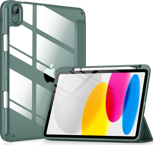 Miniatura 20 de VIKESI - Funda para iPad (A16) 11 pulgadas 2025 y iPad 10ª generación 10.9 pulgadas 2022, con parte trasera transparente y marco de TPU a prueba