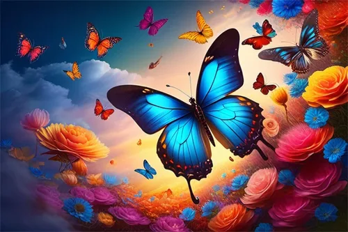 Pintura de diamantes coloridos de mariposas y diamantes, 3.9 x 7.9 in, 5D, pintura por número para adultos, accesorios de arte y manualidades, punto