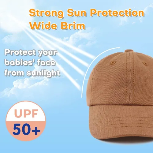 Miniatura 15 de Peecabe Gorra de béisbol para niños pequeños, unisex, de algodón, ajustable, para bebés, niños, gorra de béisbol para niñas de 1 a 5 años