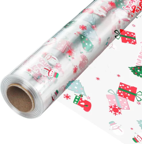Miniatura 5 de JOYIT Rollo de celofán transparente de 220 pies (35 pulgadas x 220 pies), rollo de celofán de 3 mil de grosor, bolsas de celofán grandes, papel