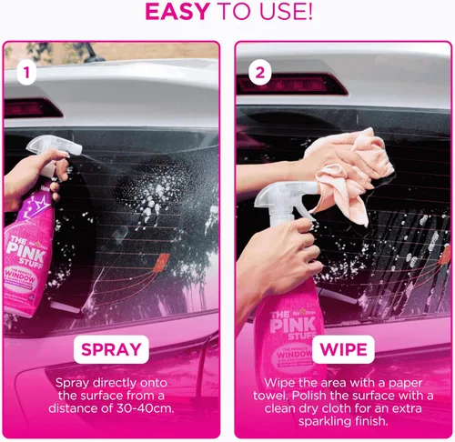 Miniatura 5 de Stardrops - The Pink Stuff - The Miracle Window & Glass Cleaner con vinagre de rosa, paquete de 3 unidades (3 limpiadores de ventanas y vidrios)