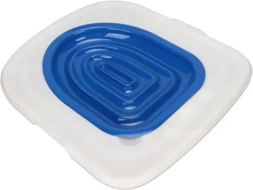 Miniatura 9 de Kit profesional de entrenamiento de inodoro para gatos, sistema universal de bandeja de arena reutilizable para gatos para limpieza de mascotas Azul