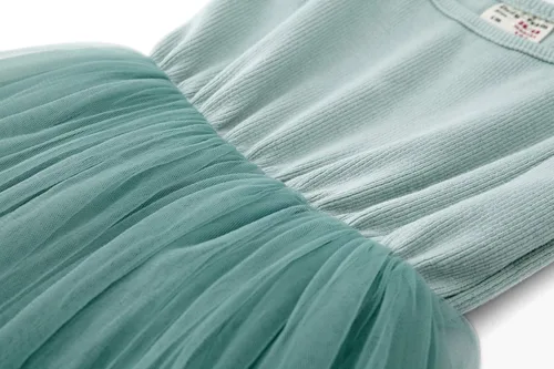 Miniatura 3 de LYXIOF - Vestido con tutú para niñas , con manga larga o sin mangas, vestido veraniego de tul tipo princesa