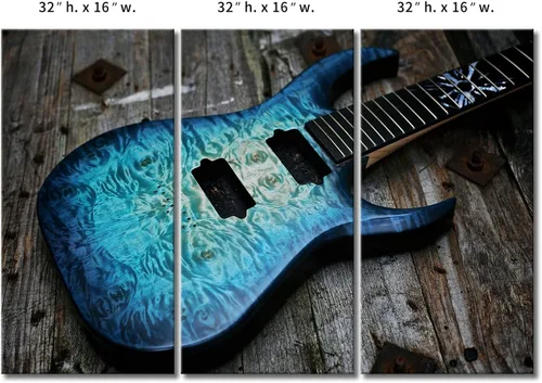 Miniatura 7 de Lienzo decorativo de pared de guitarra para sala de música, impresión de imagen en lienzo para decoración de pared de estudio, regalo