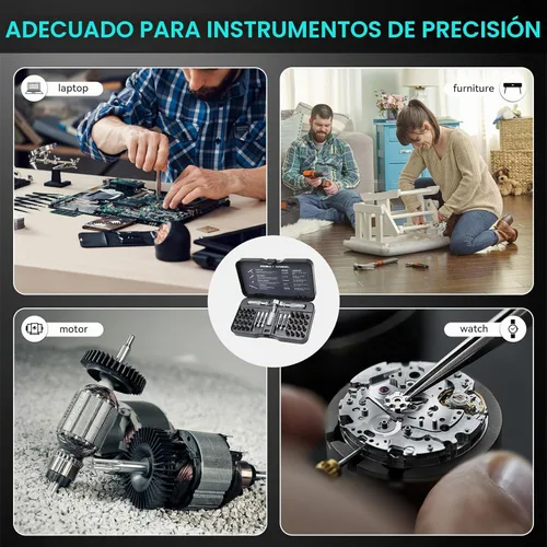 Miniatura 7 de Juego de destornilladores de trinquete magnético 40 en 1, juego de destornilladores de trinquete mini multifuncional de bricolaje, herramienta