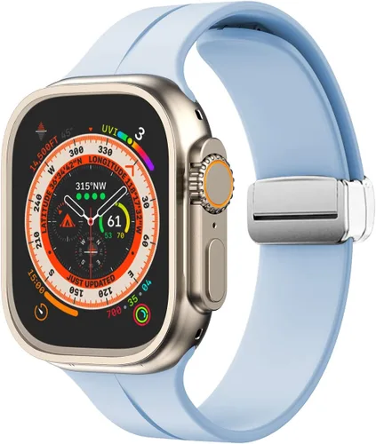 Miniatura 29 de Banda magnética compatible con Apple Watch de 38mm 40mm 41mm 42mm 44mm 45mm 46mm 49mm, mujeres y hombres, correa deportiva de silicona compatible