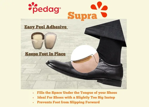 Miniatura 11 de pedag Supra Almohadillas de lengua alemanas hechas a mano Cuero de gamuza suave y acolchado de espuma viscoelástica para zapatos Resuelve