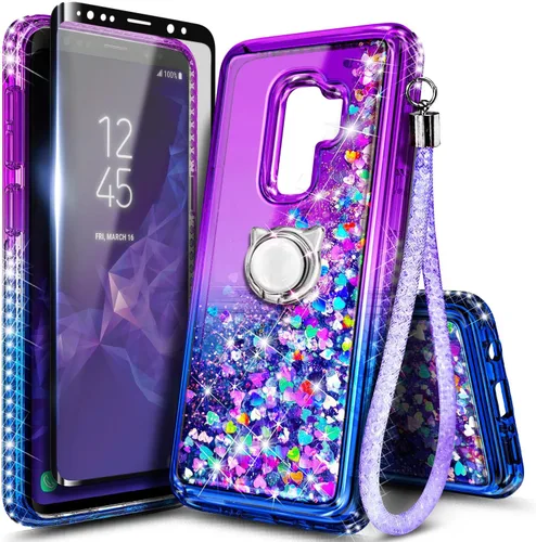 Miniatura 94 de NGB Diseñada para funda Samsung Galaxy Note 10+ (Plus), Rosa/Aguamarina Funda con Purpurina Líquida Brillante Linda para Mujeres Niñas Niños