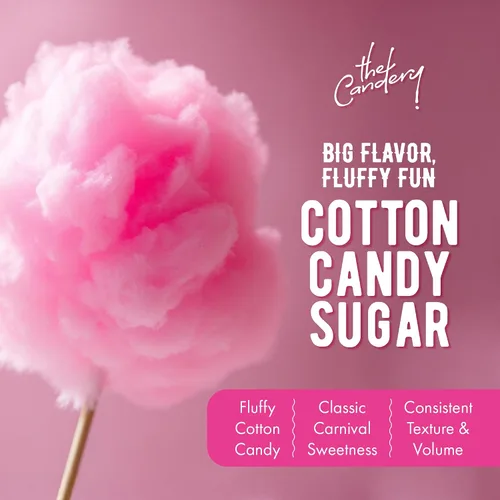 Miniatura 2 de The Candery Azúcar de hilo de algodón para caramelos (paquete de 3) incluye 100 conos premium (3 unidades de 46 onzas con 100 conos)