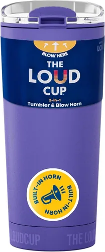 Miniatura 19 de The LoudCup - Botella de agua reutilizable de 23 onzas (blanco hielo) - Vaso de viaje 2 en 1 y Noisemaker - Sin BPA, bocina de soplado y taza