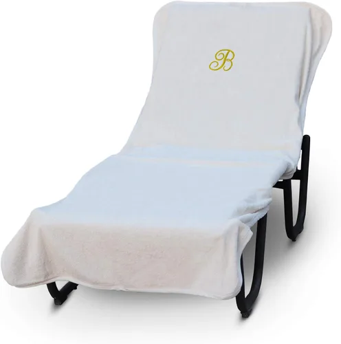Miniatura 206 de Luxury Hotel & Spa - Funda para Tumbona de Piscina con Monograma, Letras Bordadas en Bloque - Extra Absorbente 100% Algodón Turco - Rizo Suave
