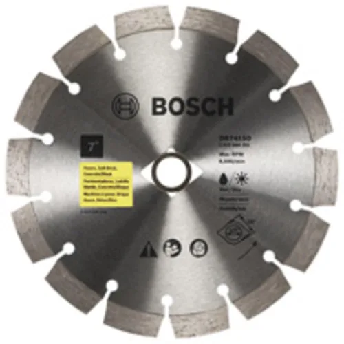 Miniatura 25 de BOSCH DB1241S Hoja de diamante de borde segmentado estándar de 12 pulgadas con eje de 1 pulgada para aplicaciones universales de corte tosco