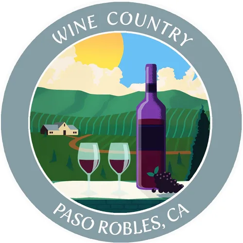 Miniatura 4 de Vinyard - Wine Country - Paso Robles, California 3.5 pulgadas DIY Adhesivo de vinilo adhesivo de aventura vacaciones tema novedad apliques Columbia