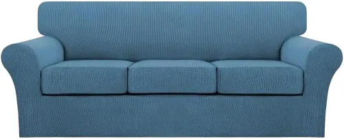 Miniatura 88 de Turquoize 2 fundas para sillas de sala de estar, funda de sofá con fundas de cojín individuales, funda de muebles para sillas (silla, beige biscotti)