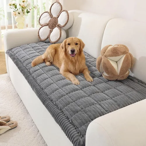 Miniatura 16 de Funda de sofá para perros, lavable, funda de sofá para mascotas, funda de sofá modular suave y mullida en forma de L, protector grueso apto