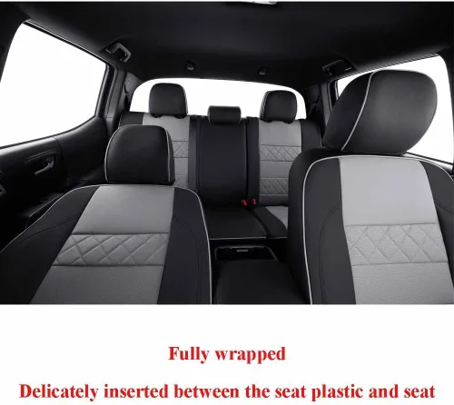 Miniatura 5 de EKR Ranger Fundas de asiento personalizadas para Ford Ranger SuperCrew XL/XLT/Lariat 2019 2020 2021 2022 2023 - Juego completo de fundas de asiento
